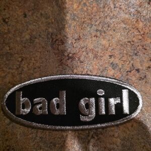 Black and Silver 'Bad Girl' Patch